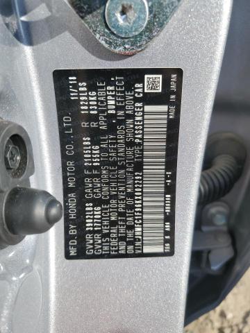 2019 HONDA CIVIC TOUR JHMFC1F96KX002292