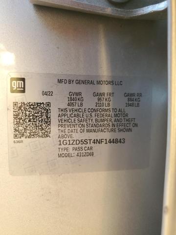 2022 CHEVROLET MALIBU LT - 1G1ZD5ST4NF144843