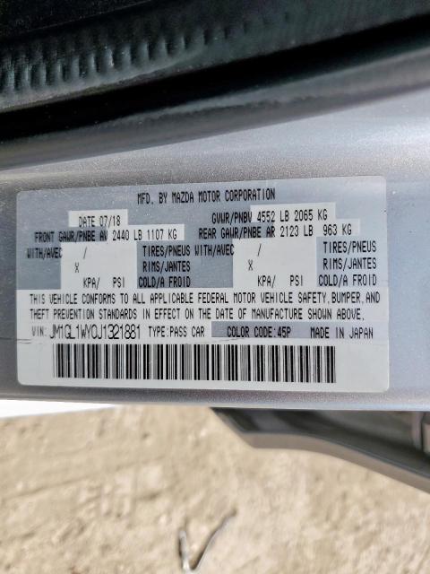 2018 MAZDA 6 GRAND TO - JM1GL1WY0J1321881