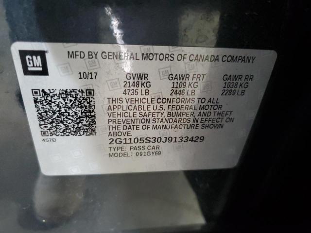 2018 CHEVROLET IMPALA LT 2G1105S30J9133429