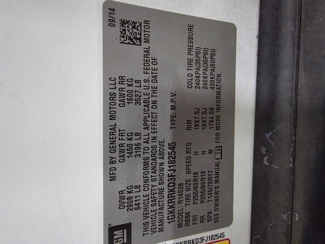 2015 GMC ACADIA SLT 1GKKRRKD3FJ182545