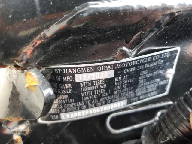 2022 QIA MOPED - LXAPRZP50NX000022