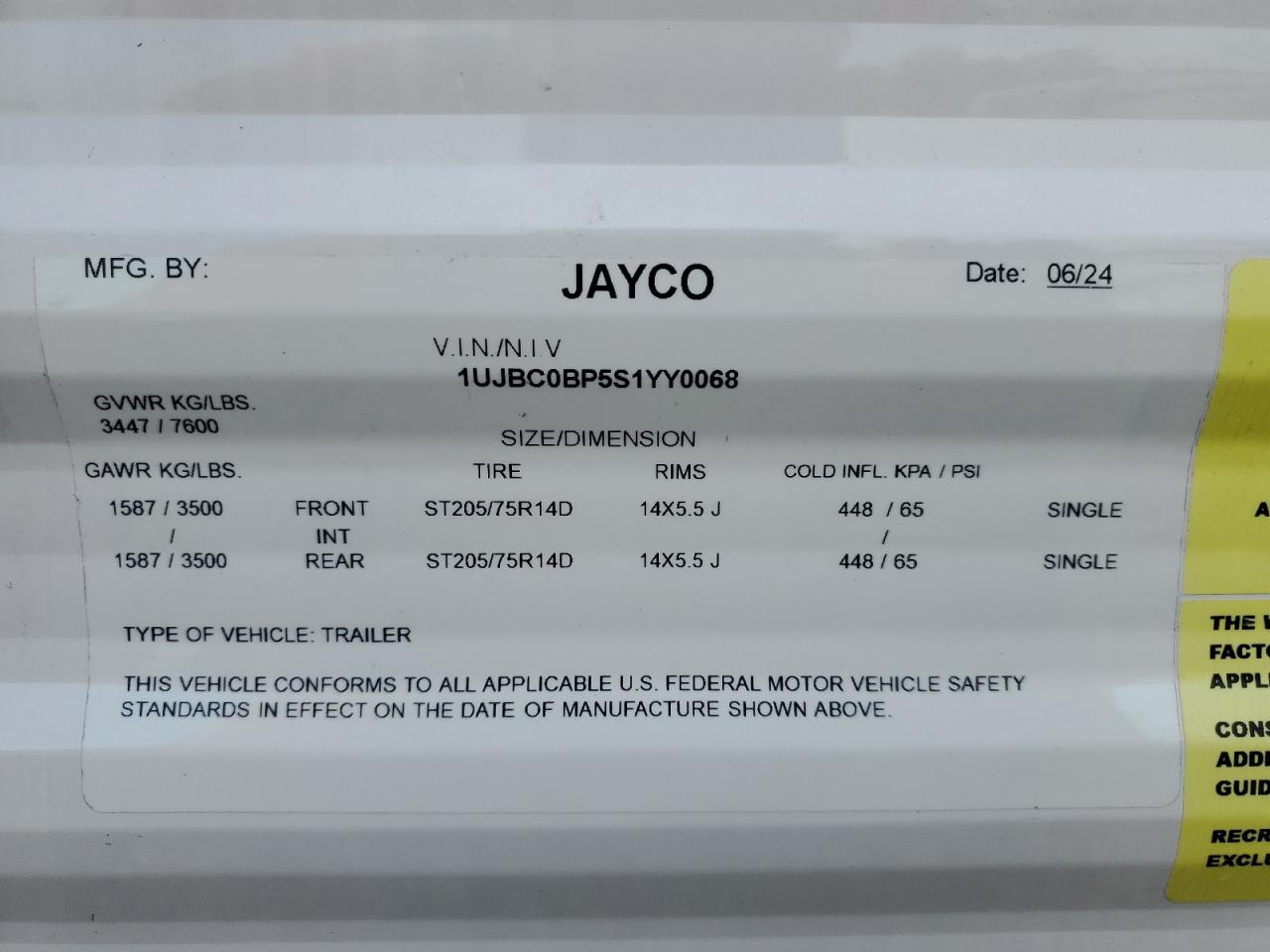 Lot #3282411264 2025 JAYCO JAYFLIGHT
