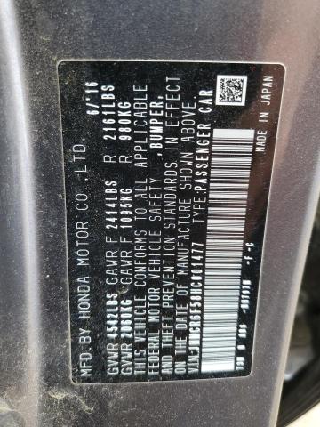 2017 HONDA ACCORD HYB - JHMCR6F58HC001477