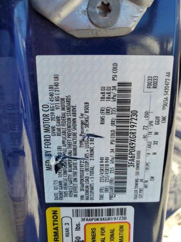 2016 FORD FUSION TIT - 3FA6P0K9XGR197230