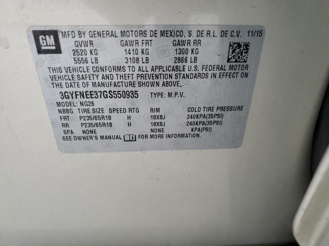 2016 CADILLAC SRX LUXURY - 3GYFNEE37GS550935