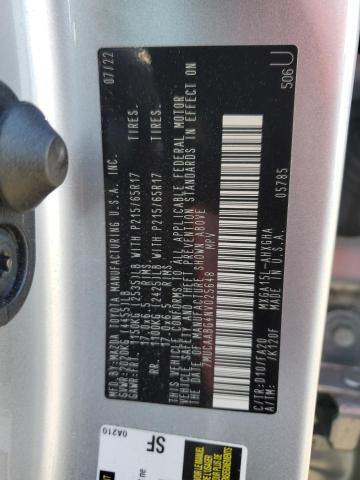 2022 TOYOTA COROLLA CR 7MUCAABG4NV025648