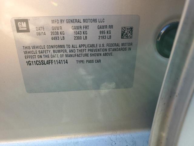 2015 CHEVROLET MALIBU 1LT 1G11C5SL4FF114114