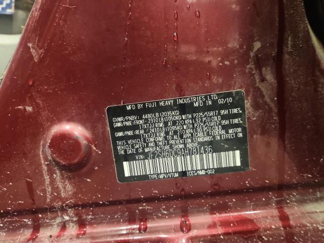 2010 SUBARU FORESTER 2 - JF2SH6DC9AH781436