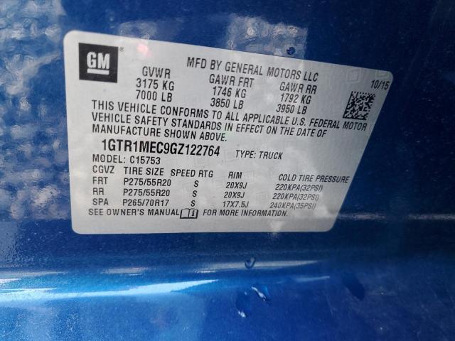 2016 GMC SIERRA C15 1GTR1MEC9GZ122764
