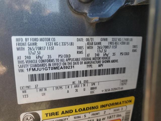 2021 FORD EXPEDITION XL #3302793925