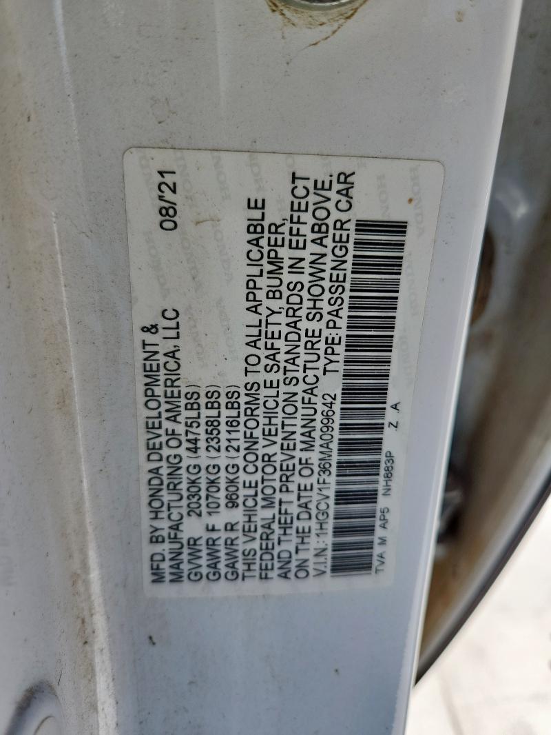 2021 HONDA ACCORD SPO #3286714322