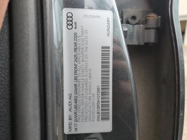 2017 AUDI S3 PREMIUM - WAUB1GFF5H1072891