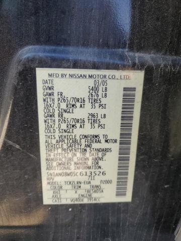 2005 NISSAN XTERRA OFF #3297970828