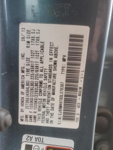 2013 HONDA CR-V EXL - 5J6RM4H76DL076387