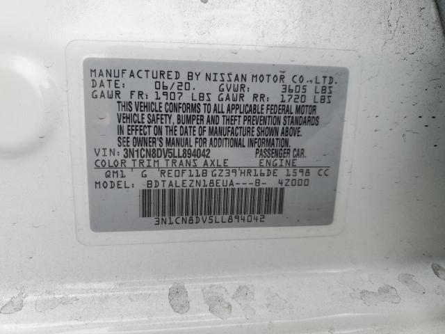 2020 NISSAN VERSA S - 3N1CN8DV5LL894042