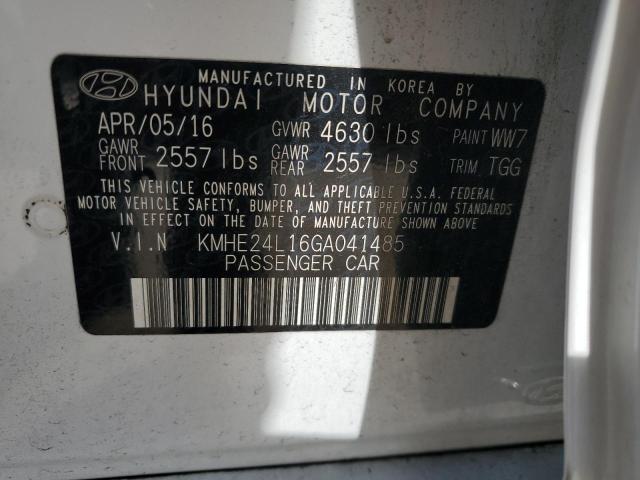 2016 HYUNDAI SONATA HYB KMHE24L16GA041485
