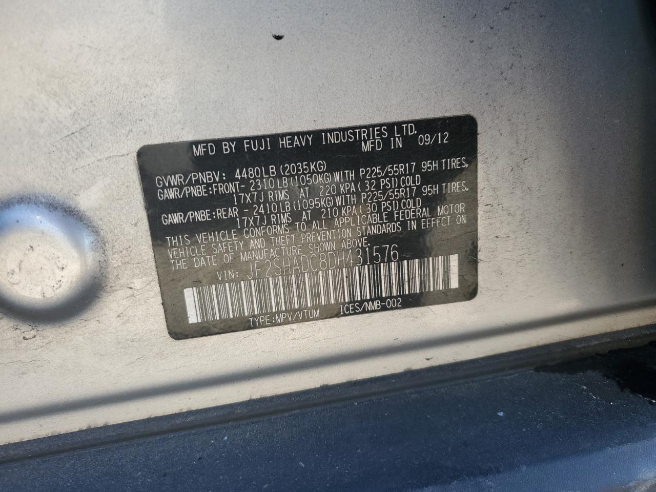 SUBARU FORESTER 2.5X PREMIUM