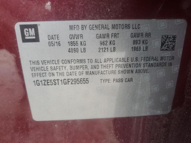 2016 CHEVROLET MALIBU LT - 1G1ZE5ST1GF295655