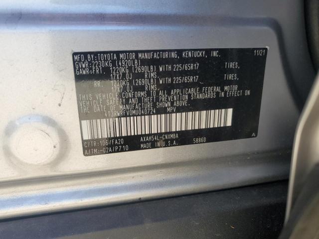 2021 TOYOTA RAV4 XLE 4T3RWRFV0MU040724