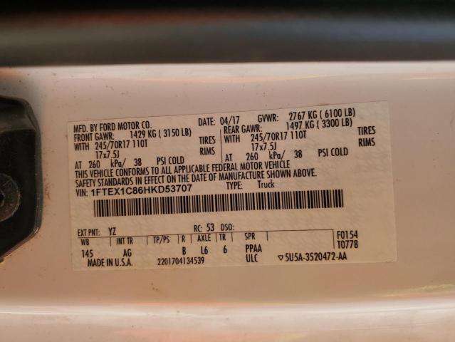 2017 FORD F150 SUPER - 1FTEX1C86HKD53707