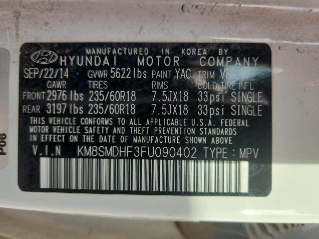 2015 HYUNDAI SANTA FE G KM8SMDHF3FU090402