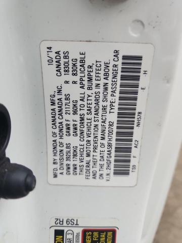 2015 HONDA CIVIC SI 2HGFG4A58FH700782