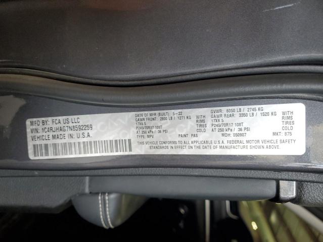 2022 JEEP GRAND CHER - 1C4RJHAG7N8592259