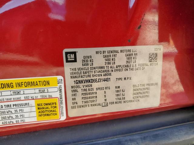 2014 CHEVROLET TRAVERSE L - 1GNKVHKD6EJ314401