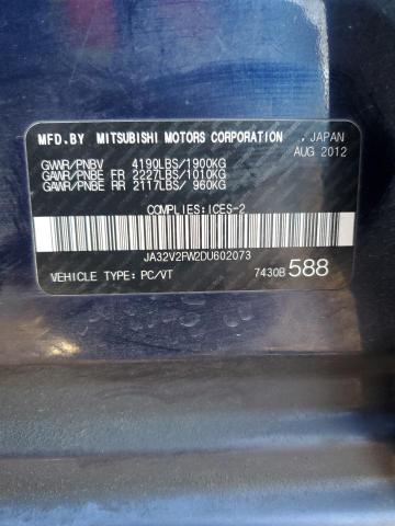 2013 MITSUBISHI LANCER SE - JA32V2FW2DU602073