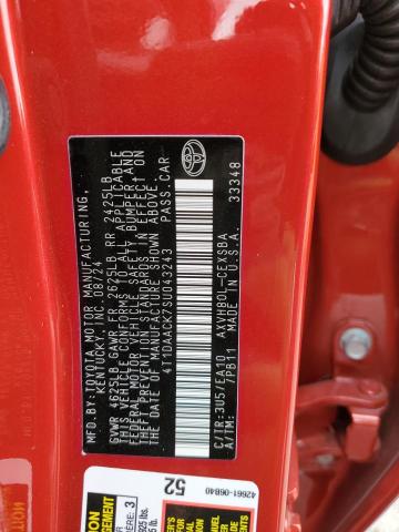 2025 TOYOTA CAMRY XSE 4T1DAACK7SU043243