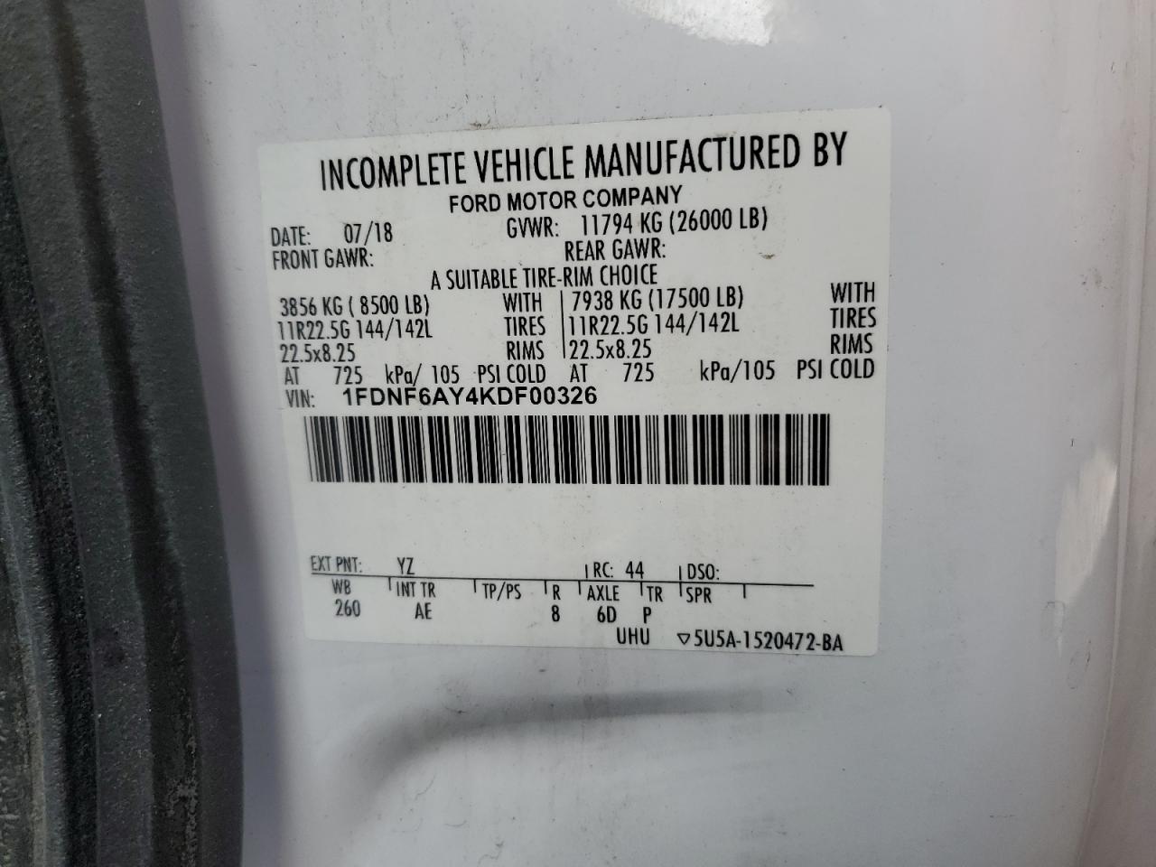 FORD F650 SUPER DUTY