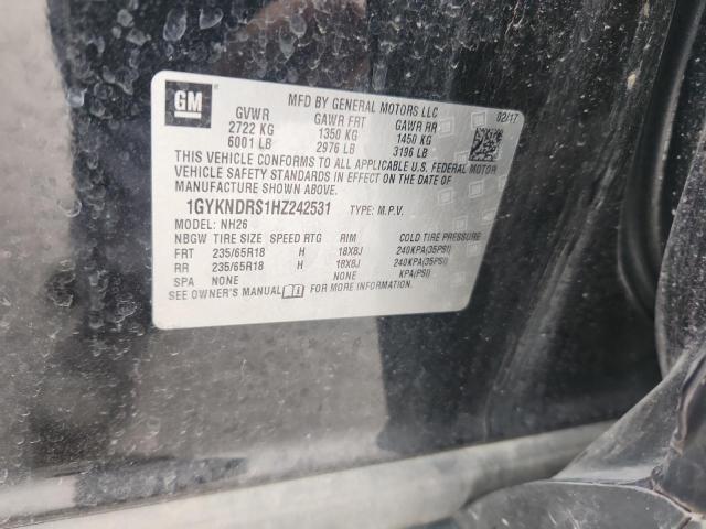 2017 CADILLAC XT5 LUXURY - 1GYKNDRS1HZ242531