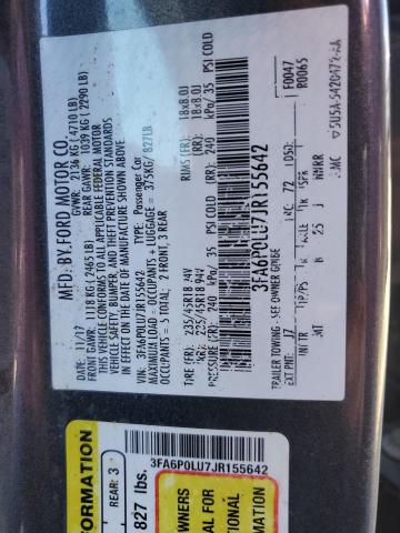 2018 FORD FUSION SE HYBRID #3309350978