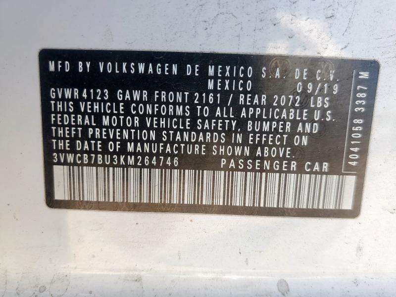 2019 VOLKSWAGEN JETTA S #3305608737