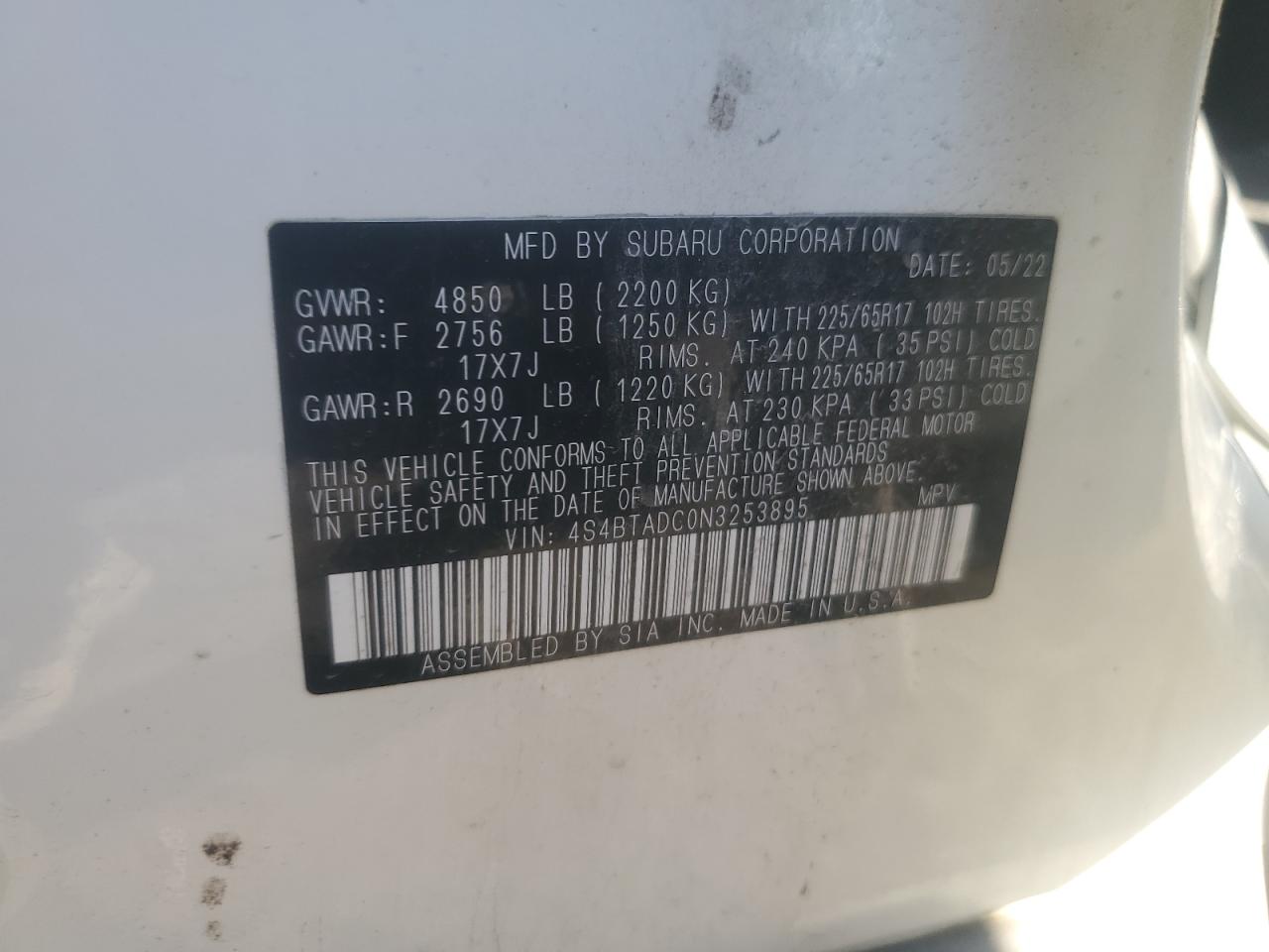 SUBARU OUTBACK PREMIUM