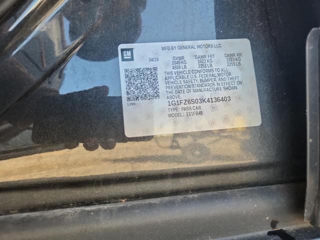 2019 CHEVROLET BOLT EV PREMIER - 1G1FZ6S03K4136403