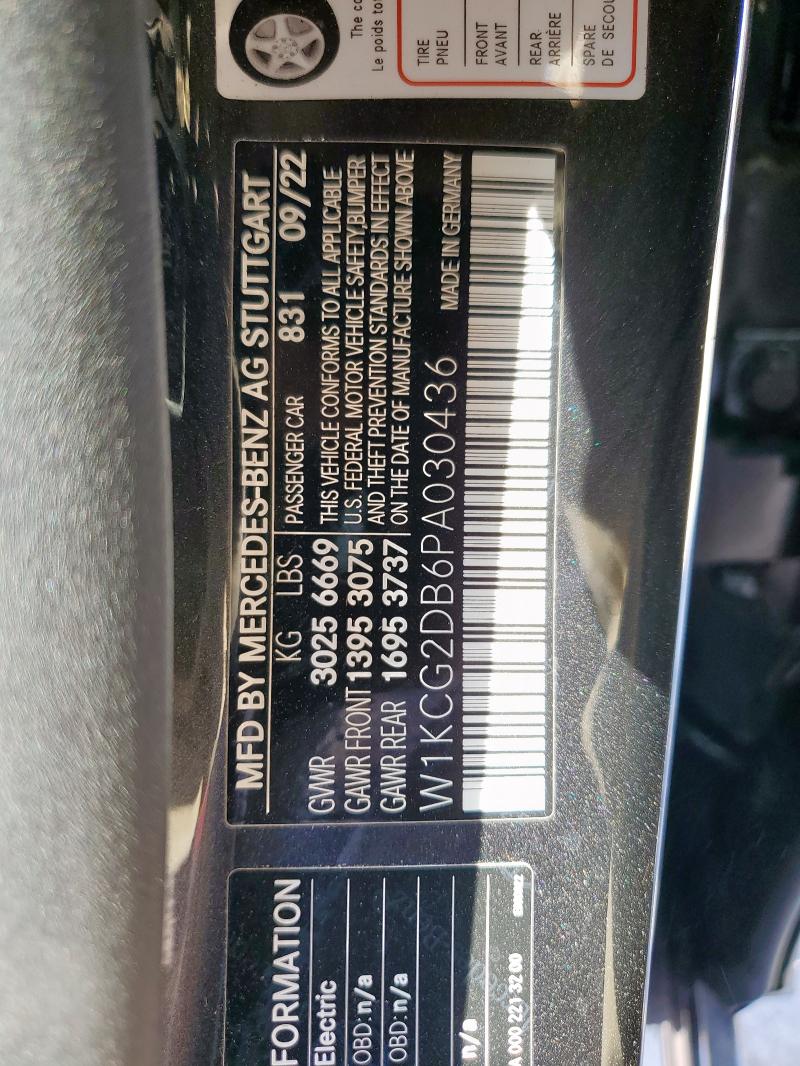 2023 MERCEDES-BENZ EQS SEDAN W1KCG2DB6PA030436