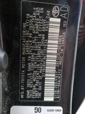 2019 TOYOTA COROLLA L #3292559706