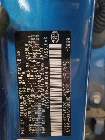 2019 TOYOTA CAMRY L #3301993445