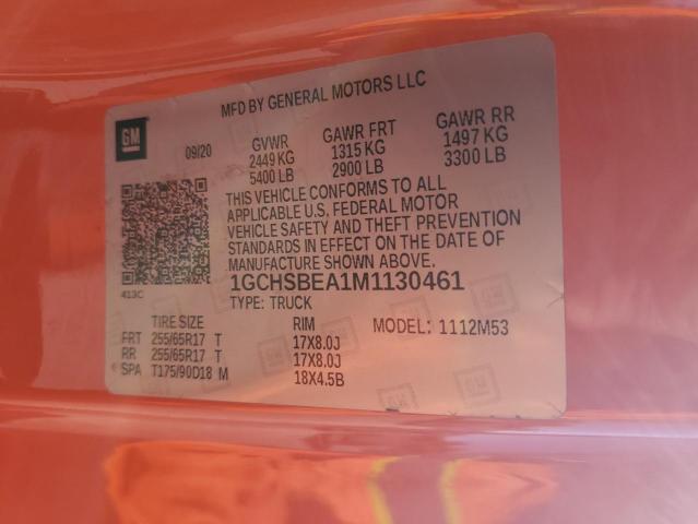 2021 CHEVROLET COLORADO - 1GCHSBEA1M1130461