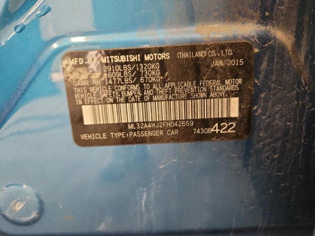 2015 MITSUBISHI MIRAGE ES - ML32A4HJ2FH042659