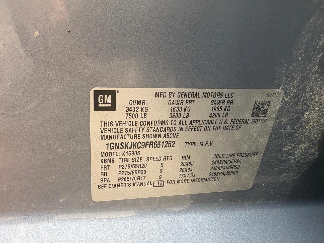 CHEVROLET SUBURBAN K1500 LT