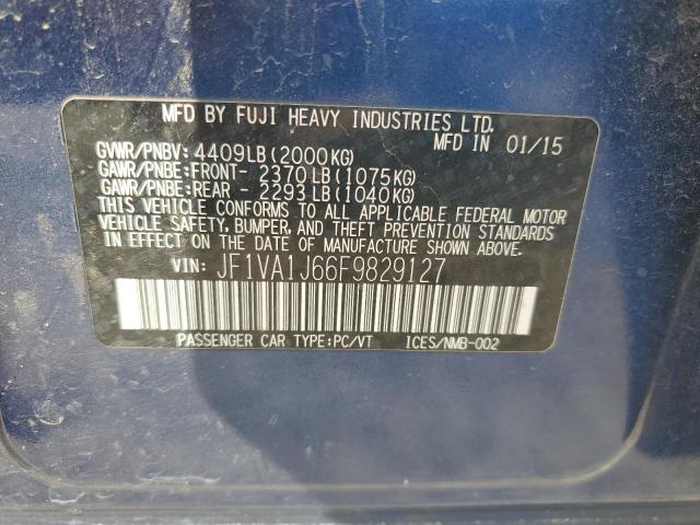 2015 SUBARU WRX LIMITE - JF1VA1J66F9829127