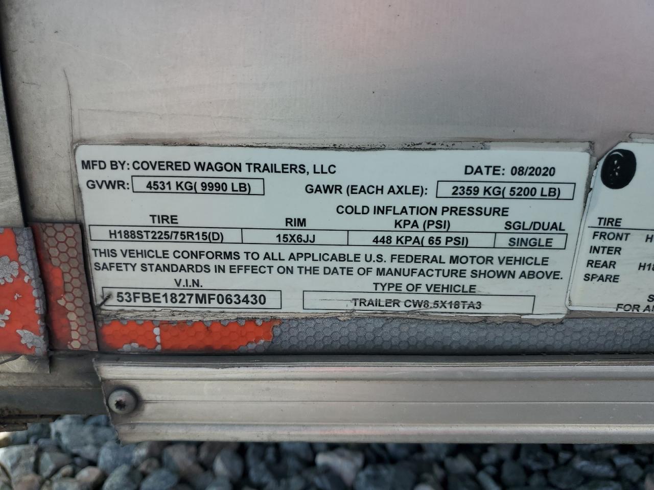 Lot #3317794078 2021 COVERED WAGON UNKNOWN