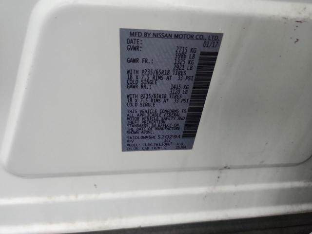 2017 INFINITI QX60 5N1DL0MM6HC520294