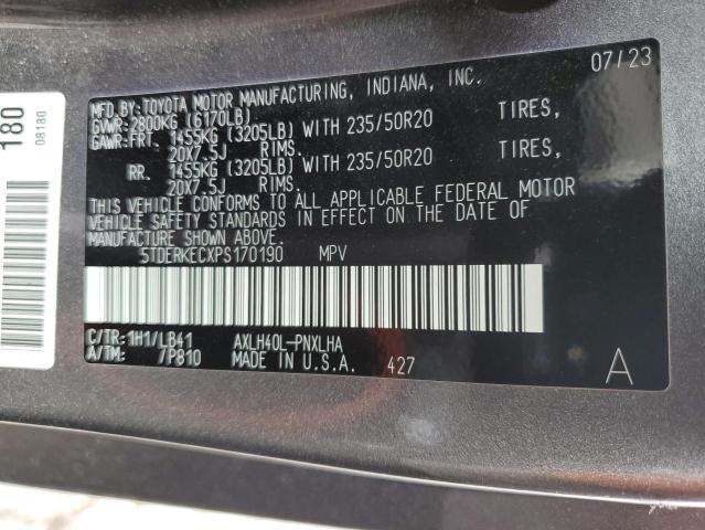 2023 TOYOTA SIENNA LIMITED 5TDERKECXPS170190