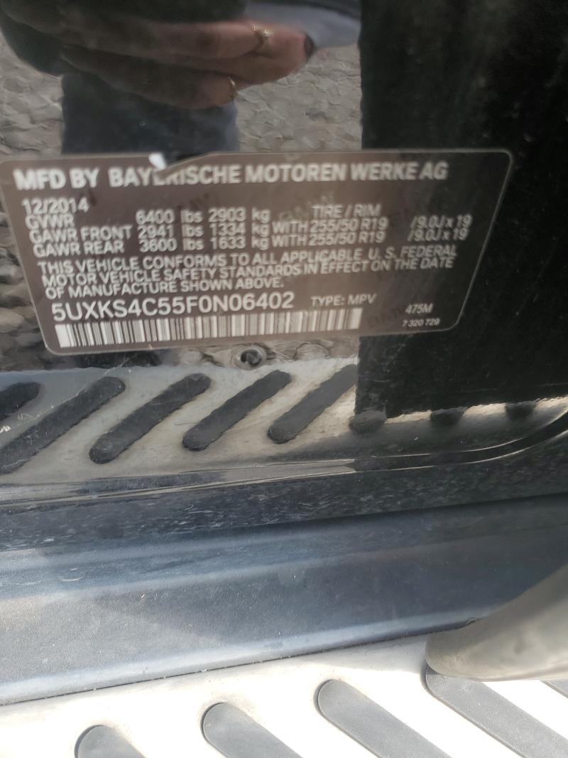 2015 BMW X5 XDRIVE3 - 5UXKS4C55F0N06402