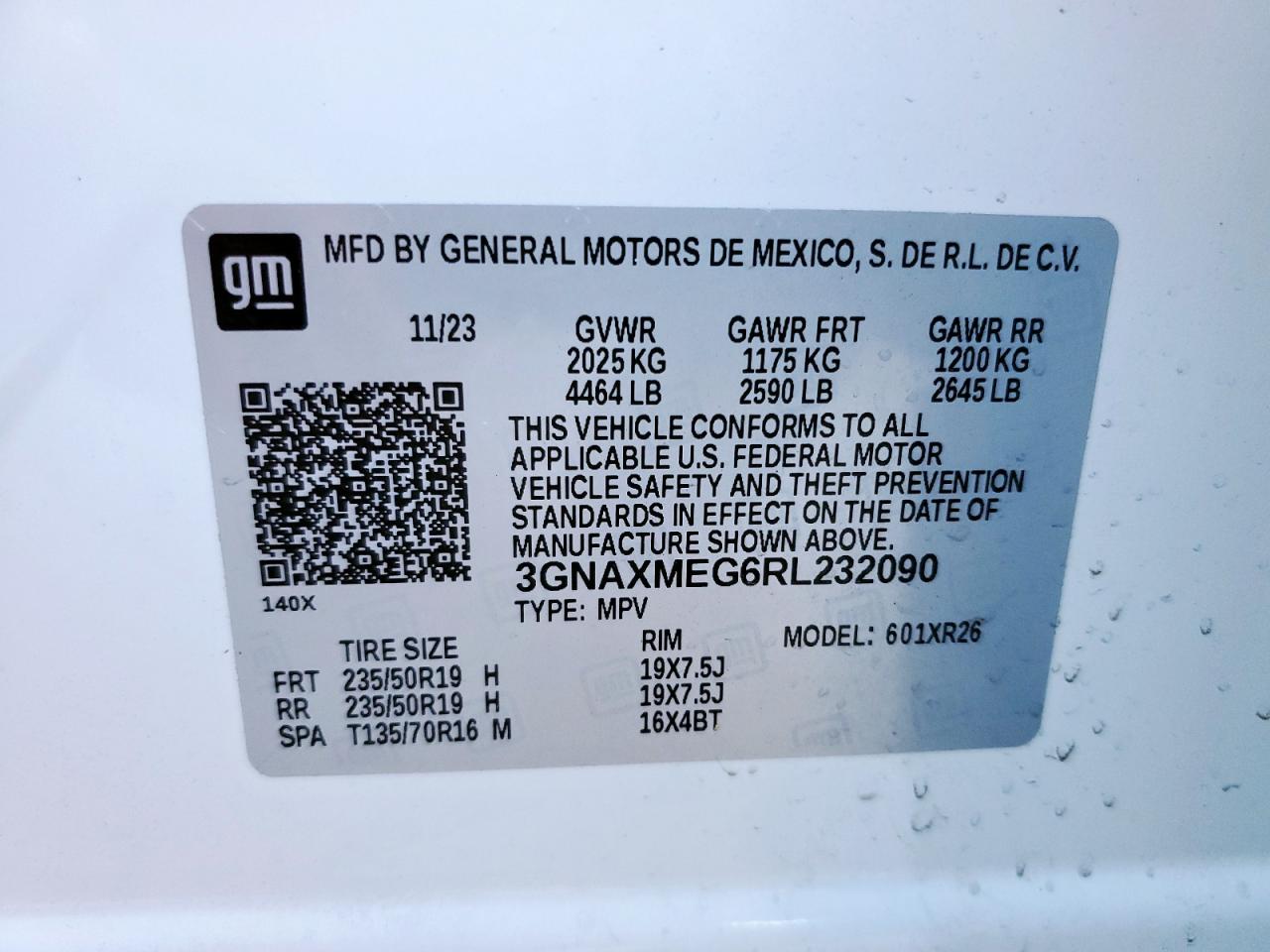 CHEVROLET EQUINOX RS