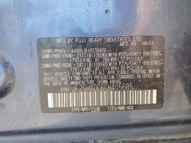 2012 SUBA FORESTER 2.5X PREMIUM #3264467477